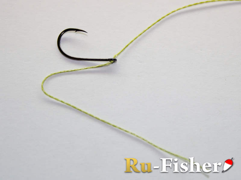 Рыболовный узел Snell Knot. Шаг 2